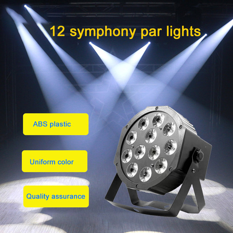 12x12W led Par lights RGBW 4in1 flat par led dmx512 disco lights professional stage dj equipment ► Photo 1/6