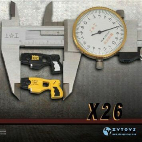 ZYTOYS 1/6 Pistol Model DIY Assembled Taser X26 StunGuns Weapon Toy F 12