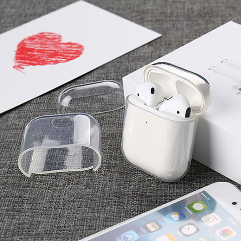 For AirPods 1 2 Hard PC Protector Cover Transparen Box For Air Pods Bluetooth Wireless Earphone Cases ► Photo 1/6
