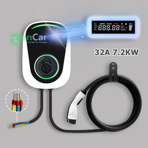 32A 1 phase EV Charger J1772 Electric Vehicle Charging Station Electric Car Wallbox Plug and Play for Nissan Leaf ► Photo 1/5