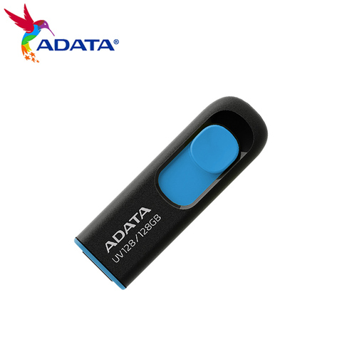 ADATA UV128 USB Flash Drive 128GB 64GB 32GB 16GB USB 3.2 Flash Drive Retractable Capless Pen Drive High Speed Pendrive ► Photo 1/6
