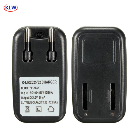 EU Plug AC power lithium 2032 2025 Battery Charger Adapter For  LIR2032 LIR2025 ML2032 ML2025 CR2032 Coin Button Cell Battery ► Photo 1/6