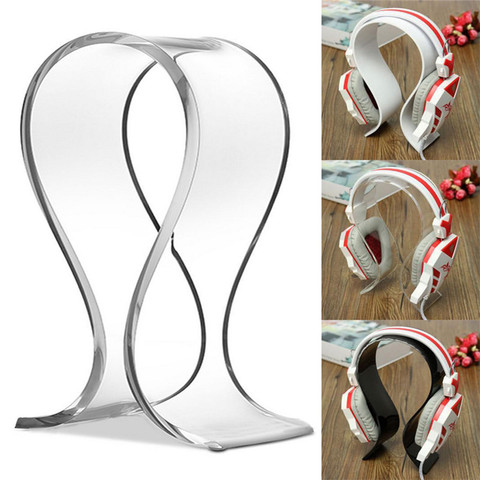 Universal U Shape Acrylic Headphone Stand Headphone Hanger Display Shelf Stand Bracket Desk Portable Headphone Accessories ► Photo 1/6