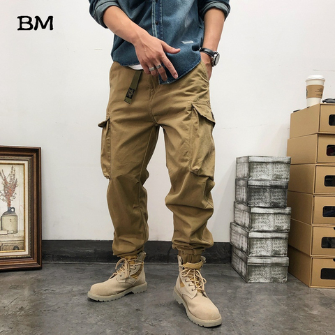 High Quality Cotton Military Joggers Men Streetwear Tactical Pants Fashion With Belt Cargo Pants Army Trousers Harajuku Clothes ► Photo 1/5