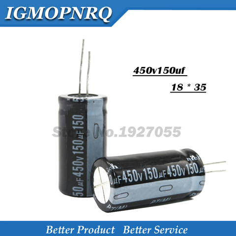 5PCS 450v150uf 150uf450v 18*35 450v 150uf 18x35 Electro Electrolytic capacitor 450v150 18*35 ► Photo 1/1