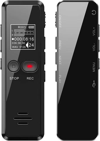 V90 Digital Voice Recorder 1536kbps High Recording Quality Sound Reduction One-Touch Recording Voice Recognition Dictaphone MP3 ► Photo 1/6