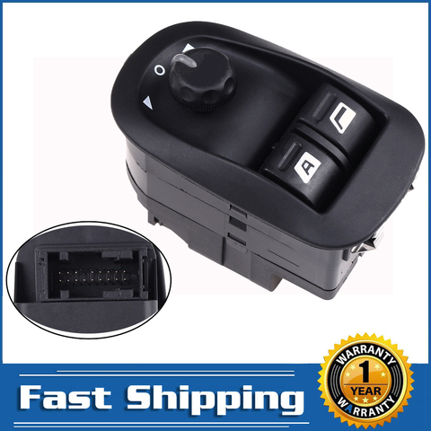 ELECTRIC WINDOW LIFT BUTTON CONTROL BOARD & MIRRORS for PEUGEOT 207