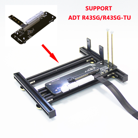 DIY external graphics card base Graphics card holder with power base for ATX SFX PSU aluminum frame support ADT R43SG/R43SG-TU ► Photo 1/6