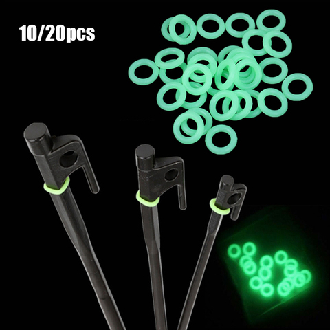 10/20PCS Fluorescent Silicone Tent Nail Ring Luminous O-shaped Fishing Rod Rings Night Light Outdoor Camping Tents Accessories ► Photo 1/6