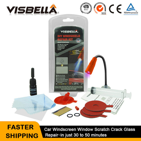 VISBELLA Windshield Repair Kit DIY Car Window Repair Polishing
