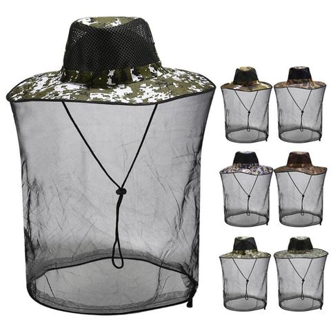 Outdoor Fishing Hunting Hat Mosquito Insect Bee Bug Net Mesh Head Face Protector Hat Mosquito Insect Bee Bug Net Mesh Head Face ► Photo 1/6