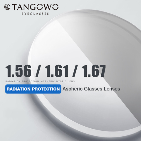 TANGOWO 1.56 1.61 1.67(+12.00~-12.00) Prescription CR-39 Resin Aspheric Glasses Lenses Myopia Hyperopia Presbyopia Optical Lens ► Photo 1/6