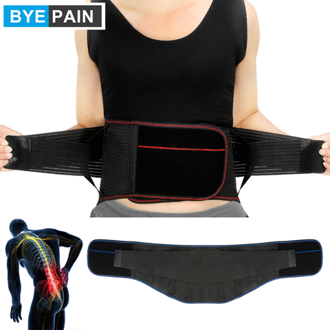 BYEPAIN Lumbar Back Waist Brace Support Belt Helps Relieve Lower Back Pain with Sciatica, Scoliosis Herniated, Slipped Discs ► Photo 1/6