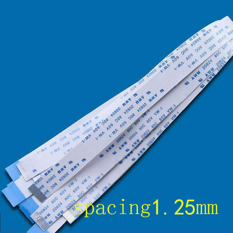 10pcs FFC FPC Flexible Flat Cable 15cm 1.25 mm pitch 4 5 6 7 9 10 12 14 15 16 20 28 PIN 150 mm Length Same Sides BType A B ► Photo 1/2