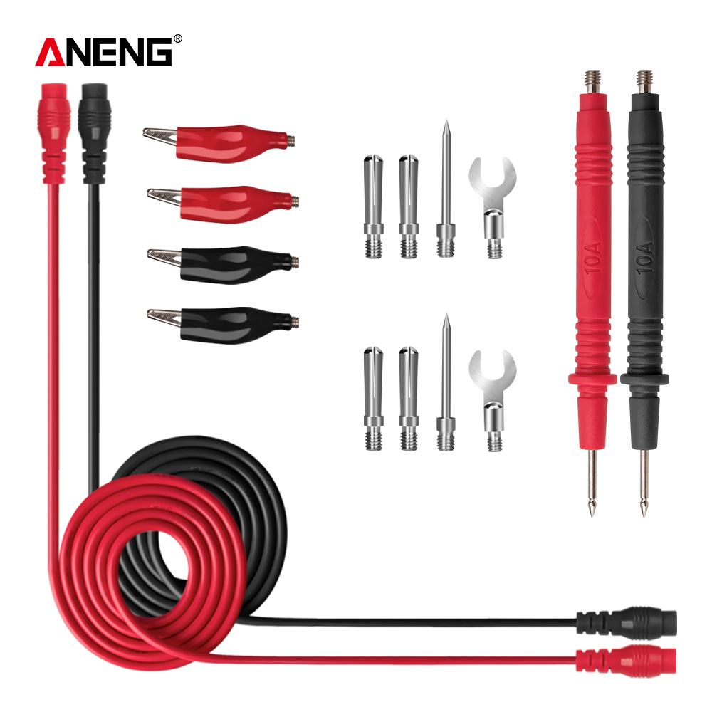 16 pcs Multimeter Digital Voltage Leads Meter Multifunction Probe Cable Test Kit 