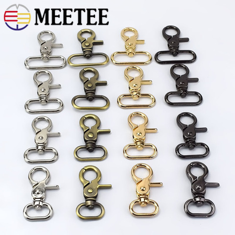 4pcs Meetee 20-50mm Metal Strap Buckles for Bags Dog Collar Lobster Clasps Swivel Snap Hooks DIY Keychain Sewing Accessories ► Photo 1/6