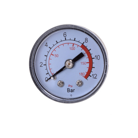 1PC Air Compressor Pneumatic Hydraulic Fluid Pressure Gauge 0-12Bar / 0-180PSI ► Photo 1/6