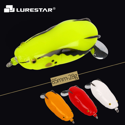 28g 85mm Japan Mould Big Rubber Frog Fishing Lures With balance weight Spoon Snakehead Lure Floating Artificial Bait pe ► Photo 1/6