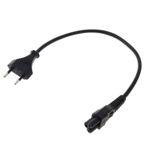 Power Adapter Cord EU 2 Pin Male To IEC 320 C5 Micky For Notebook Power Supply 30cm Drop Ship Support ► Photo 1/6