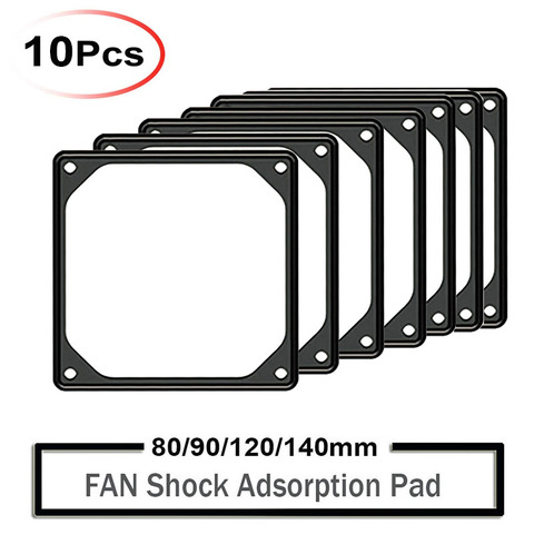 10pcs 80mm 90mm 92mm 120mm 140mm Anti-vibration Silicon Fan Gasket Noise Reducing Silencer Gasket Pad For PC  Computer Case Fan ► Photo 1/6