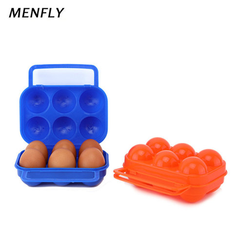 MENFLY Outdoor Foldable 4 Grid Egg Carton Portable Camping Plastic Pack Eggs Box Picnic Anti-Broken Anti-Pressure Storage Case ► Photo 1/1