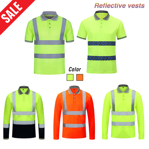 Quick Dry Reflective Safety Vests High Visibility Workwear Traffic Road Clothing Outdoor Construction Protective Work Clothes ► Photo 1/6