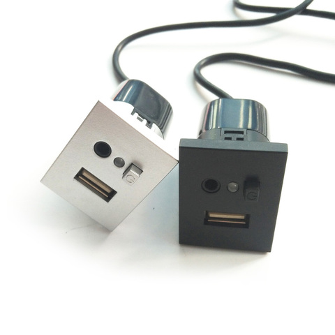 For Ford Focus MK2 USB/AUX Slot interfaces Plug Button + Cable Interface With Mini USB Cable Adapter Accessories ► Photo 1/5