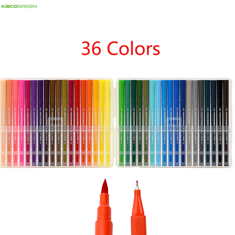 36Pcs/Lot KACO ARTIST 36 Colors Double Tip Watercolor Pens Painting Graffiti Art Markers Drawing Set Safe Children Gift ► Photo 1/6