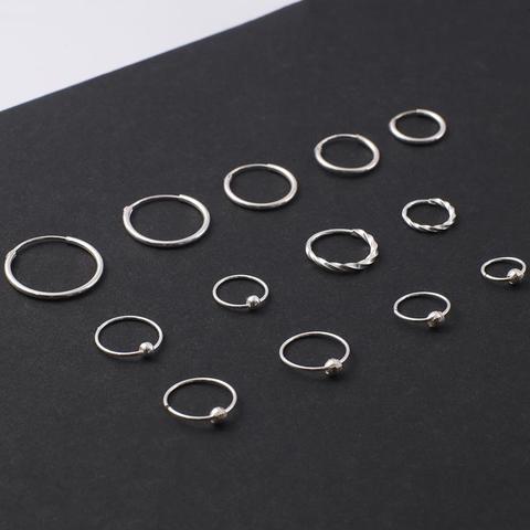 925 Sliver earrings Hypoallergenic Punk earrings for men women gift black gold rhodium ► Photo 1/6