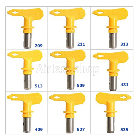 Airless yellow Tips 209/211/313/513/509/431/409/527/535 steel tip gasket for High Pressure spray gun,red Seat Guard,Spray Guide ► Photo 1/3