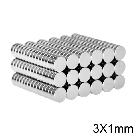 100~5000pcs 3x1 mm sheet Mini Round Magnet 3mm * 1mm Neodymium Magnet  N35 3x1mm Permanent NdFeB Super Strong Magnets Disc 3*1 ► Photo 1/6