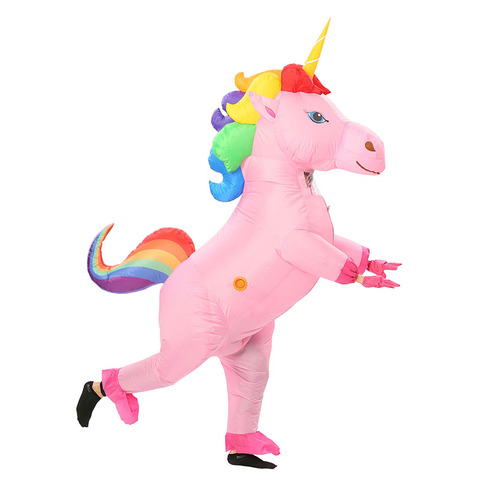 Inflatable Unicorn Costume For Adults Kids Masquerade Movie Carnival Halloween Costumes T-rex Dinosaur Animal Cosplay Clothing ► Photo 1/6