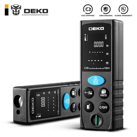 DEKO LRD110 Handheld Laser Distance Meter 40M 60M 80M 100M Mini Laser Rangefinder Laser Tape Range Finder Diastimeter Measure ► Photo 1/6