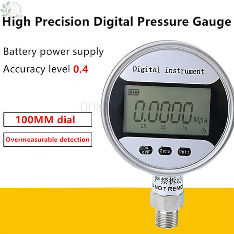 HC-YS100 Stainless Steel Intelligent Battery Digital Pressure Gauge High Precision Seismic Precision Water Pressure Digital Pres ► Photo 1/5