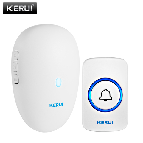 KERUI Smart Doorbell Home Security Welcome Wireless Doorbell 57 Chime 80m Remote Control EU US UK Plug Wireless Button Door Bell ► Photo 1/6