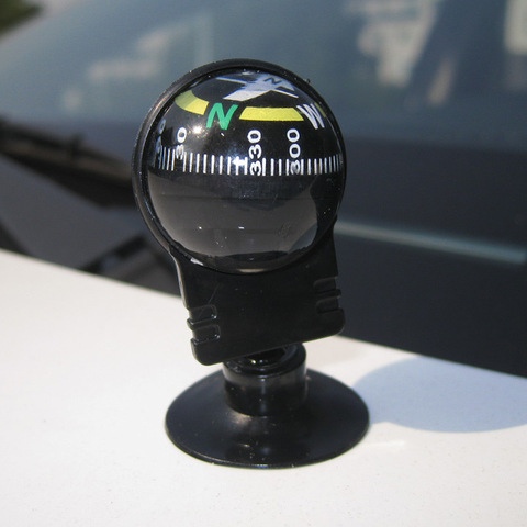 1Pcs  360 degree rotation Waterproof Vehicle Navigation Ball Shaped Car Compass Ball with Suction Cup Outdoor Accessories ► Photo 1/6