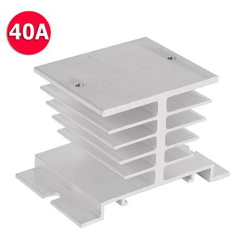 Small Din Rail Mounted Aluminum Radiator Dissipation Heat Sink Suit for Single Phase SSR SSR-40DA 10A 25A 40A Solid State Relay ► Photo 1/6