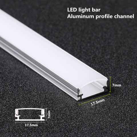 2-30pcs / lot 0.5m / pcs Aluminum profile for 5050 3528 5630 milky white LED strip/channel transparent cover ► Photo 1/6