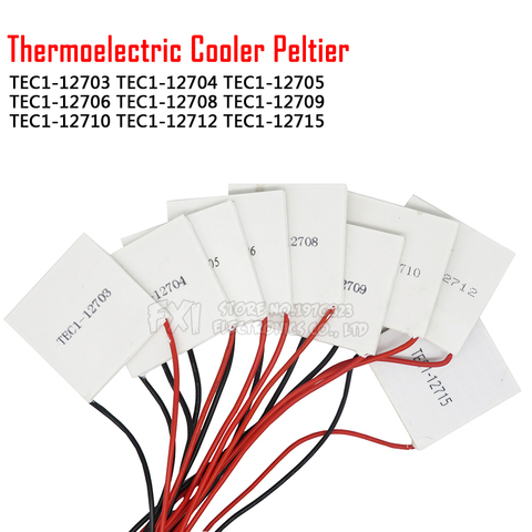 TEC1-12703 Thermoelectric Cooler Peltier TEC1-12705 TEC1-12708  TEC1-12715 12V Peltier Elemente Module 40*40MM 12706 12710 12704 ► Photo 1/5