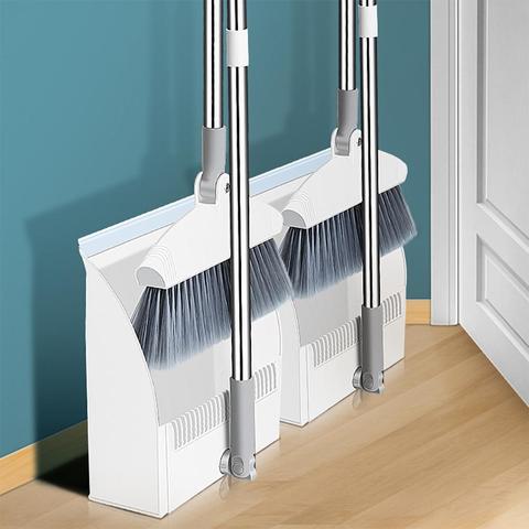 Foldable and standing broom and dustpan set combination With Extendable Broomstick Cleaning Broom Dustpan Set for Home ► Photo 1/6