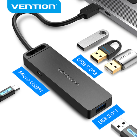 Vention USB C HUB 3.1 Type C to USB 3.0 Adapter Multi USB with Micro USB Charging Port for Xiaomi MacBook Huawei OTG Type C HUB ► Photo 1/6