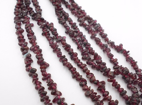 34inch Natural garnet Chips loose Beads necklace Stone necklace ► Photo 1/1