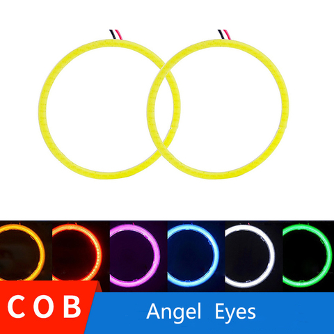 2x Angel Eyes 60mm 70mm 80mm 90mm 100mm 110mm 120mm Halo Ring Car Led Fog Light Motorcycle Daytime Running Light DRL Headlight ► Photo 1/6