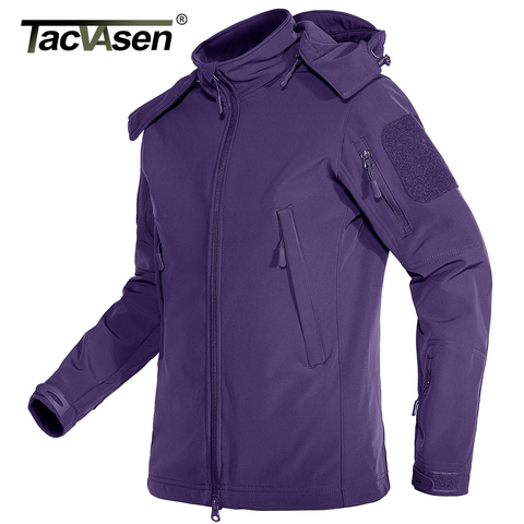 TACVASEN Waterproof Airsoft Soft Shell Jacket Women's Army Military Tactical Fleece Jacket Windbreaker Hunting Clothes Femal ► Photo 1/6