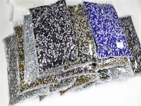 14400Pcs/Bulk Bag 42 Colors Wholesale Top Quality Better DMC Hotfix Rhinestones SS6-SS20 Crystal Hot Fix Rhinestone Garment ► Photo 1/5