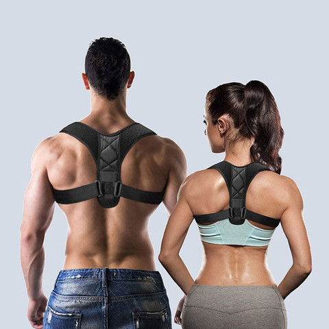 Adjustable Back Shoulder Posture Corrector Belt  Back Brace Posture  Correction Men - Back Support - Aliexpress