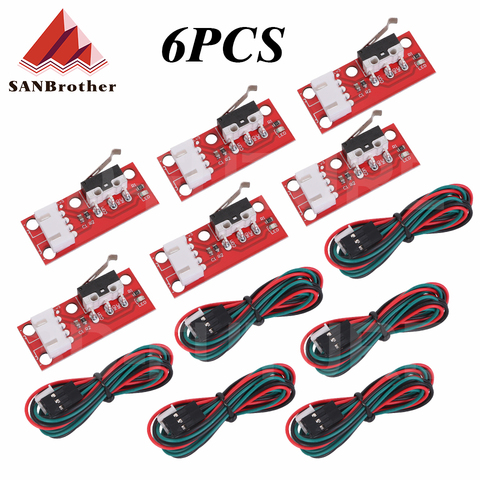 6pcs 3D Printer Parts Endstop Mechanical Limit Switches with 3 Pin 70cm Cable RAMPS 1.4 Control Board Part Switch ► Photo 1/6