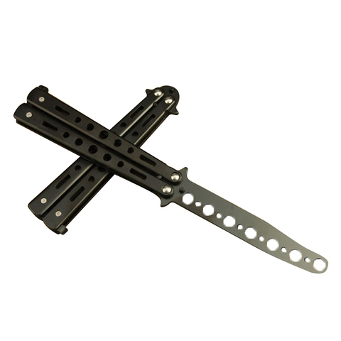 Foldable Butterfly Knife Trainer Portable Stainless Steel Pocket Practice  Knife Training Tool for Outdoor Games Balisong Trainer