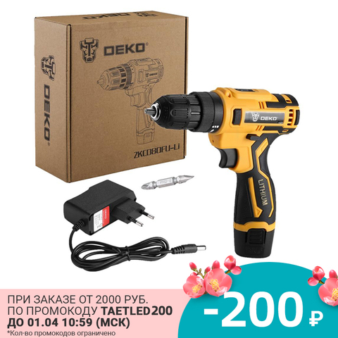 Cordless drill-screwdriver Deko zkcd80fu-li set 1, 20nm, 1x2. 0AH, w/o 063-4127 ► Photo 1/6