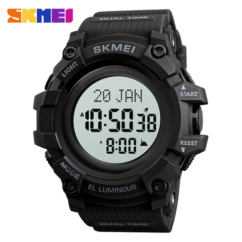 SKMEI Brand Digital Watch Men Qibla Wristwatch Remianing Battery Time Clock 50M Waterproof Watches Mens Fashion Luxury Bracelet ► Photo 1/6